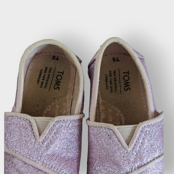5T TOMS Toddler Sparkle Alpargatas Shoes Glimmer Classics - Picture 4 of 6